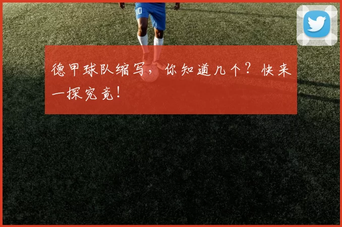 德甲球队缩写，你知道几个？快来一探究竟！